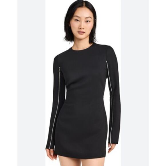 St. Agni Open-Back LBD Minimalist Long Sleeve Cocktail Mini, NWT M - Picture 1 of 7